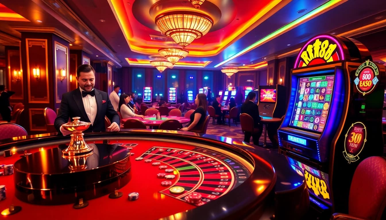 Experience the excitement of RR88 with vibrant casino games, exhilarating roulette, and engaging players.