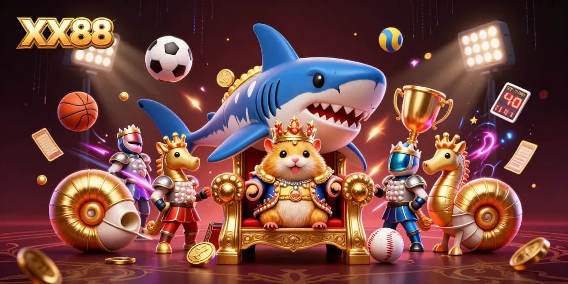 Experience the excitement of winning with XX88, featuring vibrant casino-themed characters and elements.
