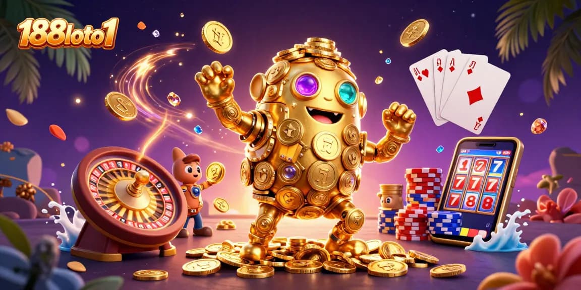 Engage with exciting 188loto1 gameplay featuring golden golem and dynamic casino elements.