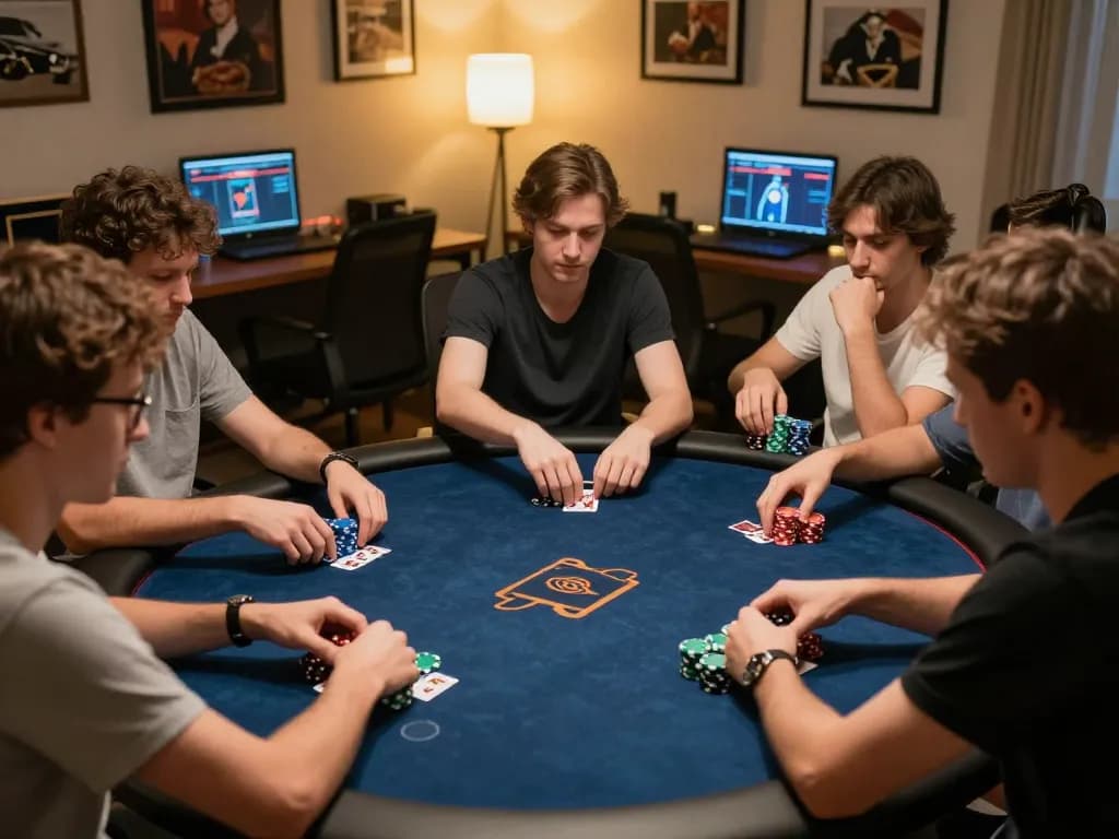 Link đăng ký da88 shown prominently as players strategize during an online poker game