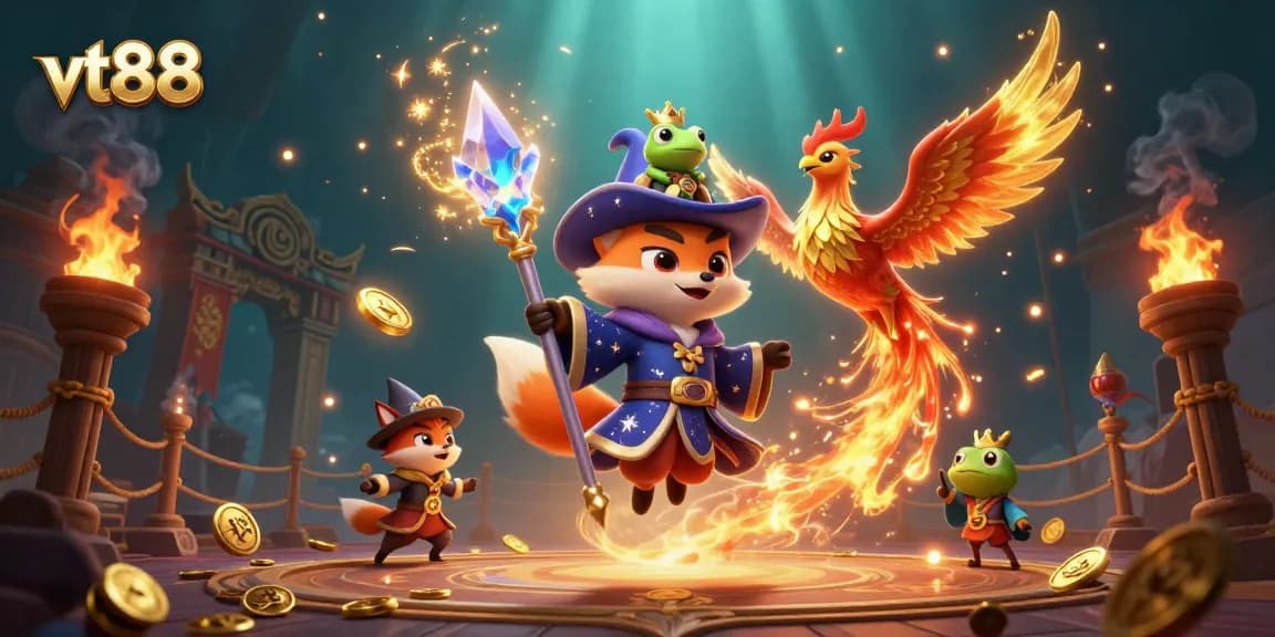 Experience amazing gaming excitement at vt88 with a dynamic and captivating fantasy casino scene.