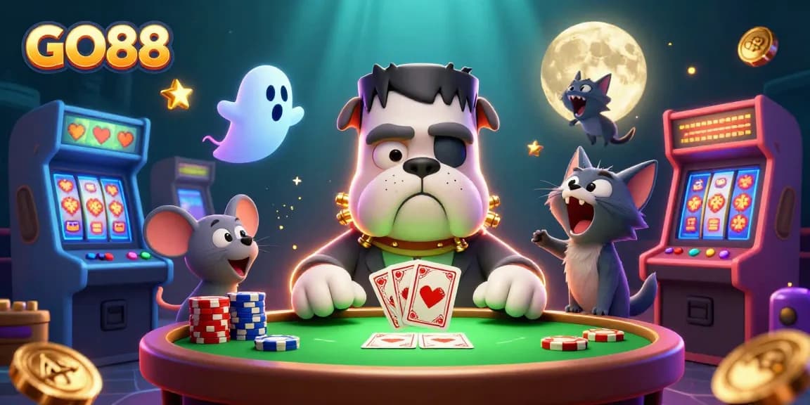 Win big with GO88's colorful casino games featuring an unforgettable 3D monster showdown.