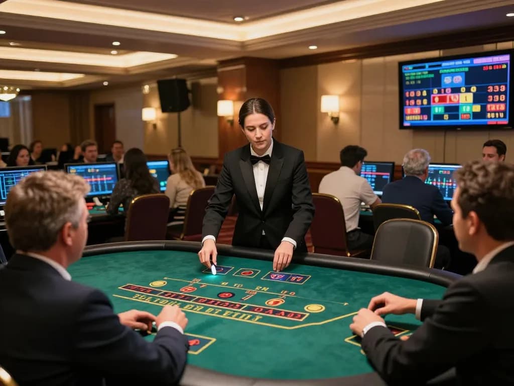 Players enjoying blackjack with a live dealer at 789win's online casino platform.