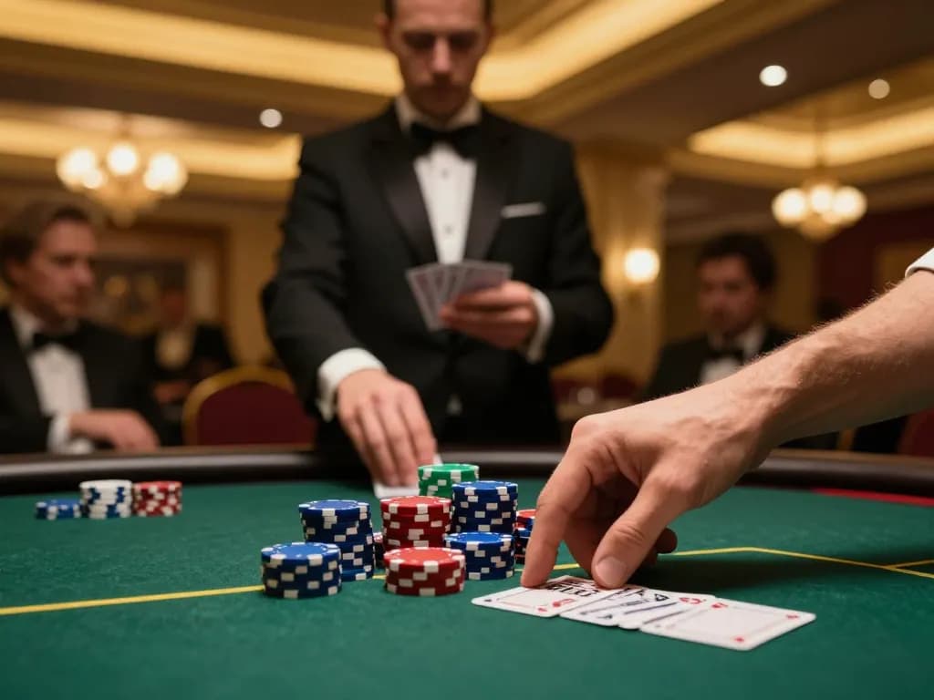 Player celebrates a winning hand at 789win casino poker table, chips stacked prominently.