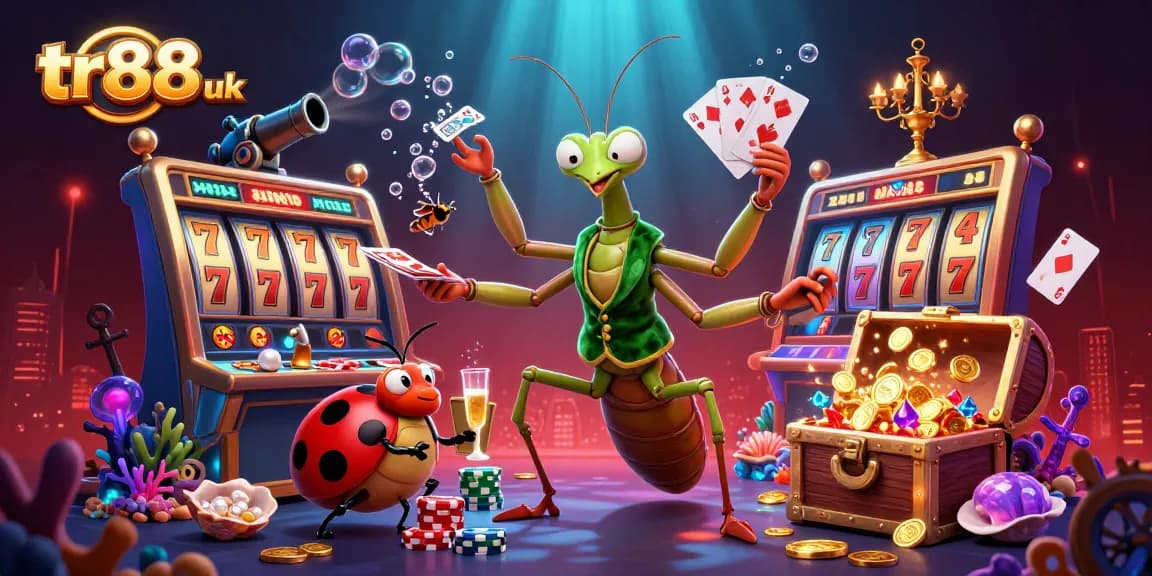 Experience the thrill of tr88 uk with a vibrant casino scene filled with jackpot elements and dynamic characters.