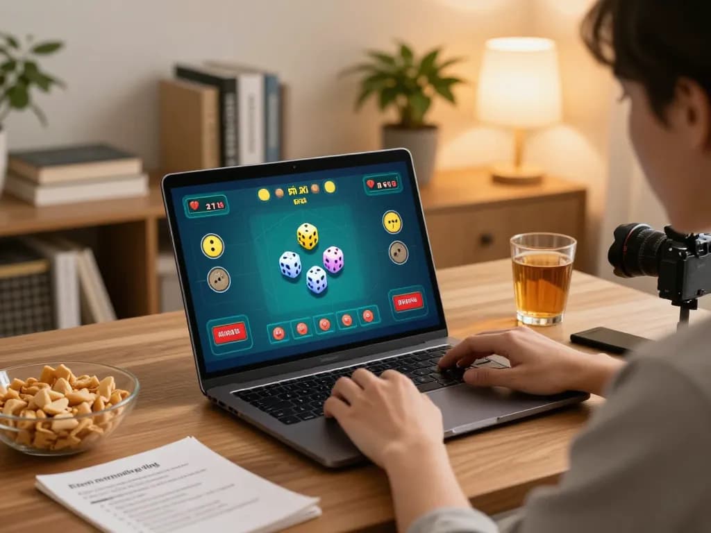 Player enjoying Tài Xỉu gameplay online at taixiuonlinego with strategy notes visible