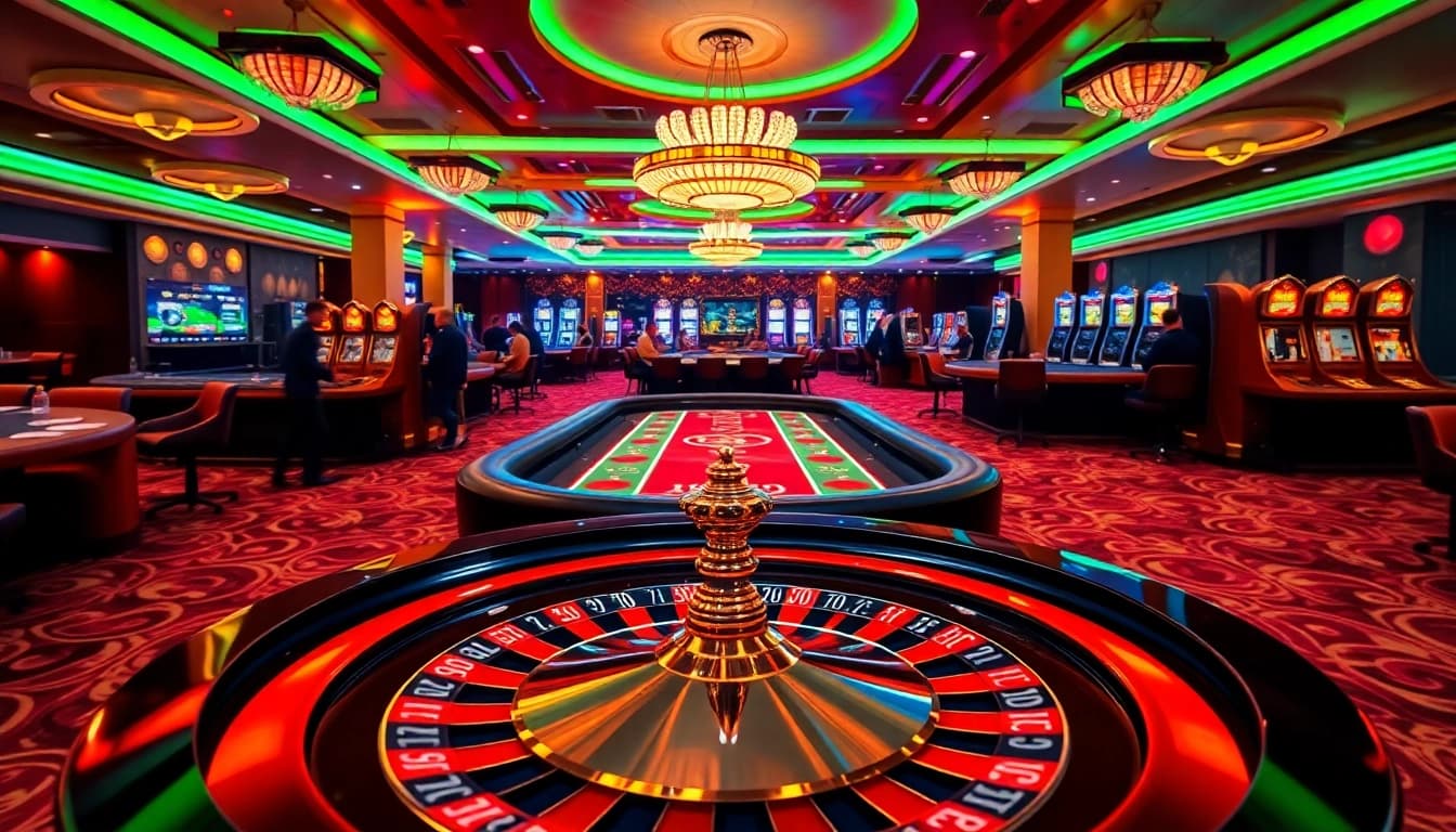 Gamble thrillingly on https://xx88.day/ with vibrant casino tables, poker chips, and roulette wheels.