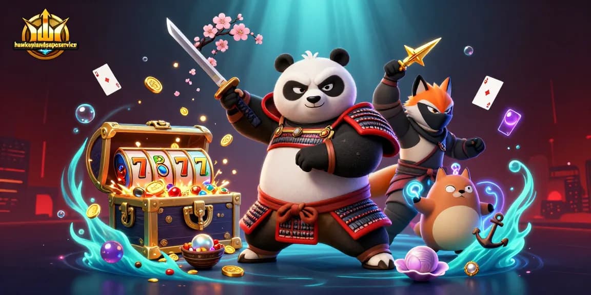 Engage in thrilling gaming at hawkeyelandscapeservice with samurai panda and casino elements!