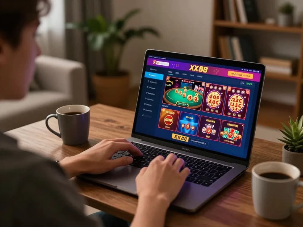 Engaging with the XX88 online casino platform for strategic gaming.