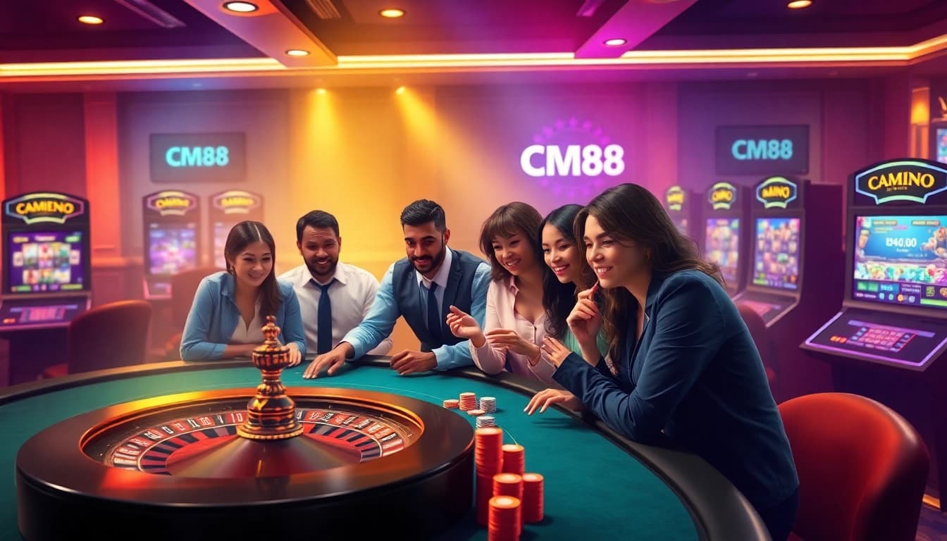 Engage in exciting online gaming at CM88 com with vibrant casino tables and thrilling slot machines.