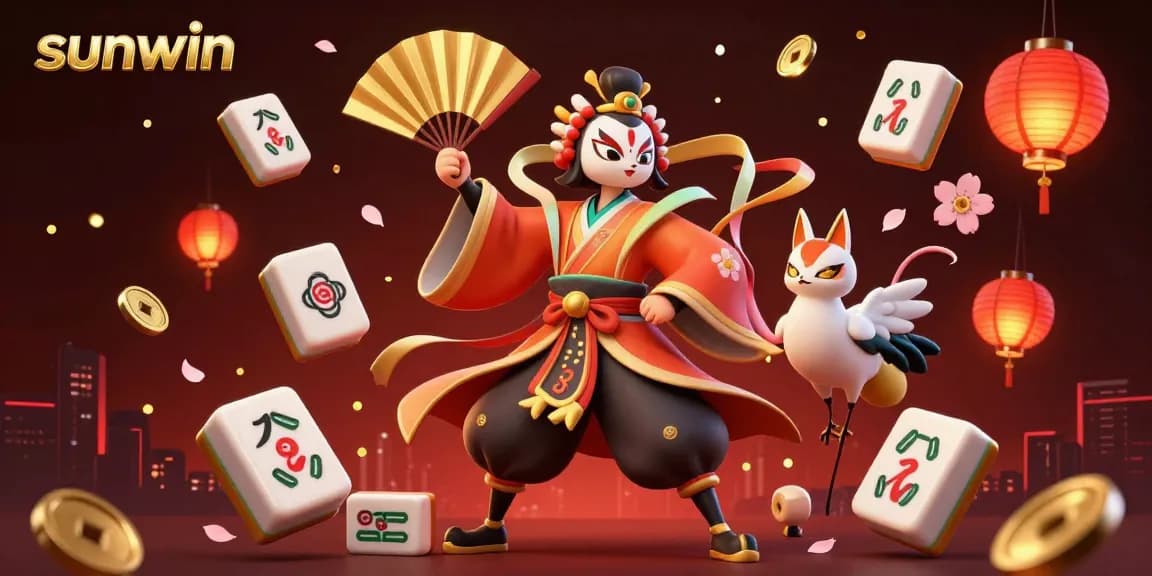 Experience thrilling gameplay with sunwin's exciting slots featuring kabuki warrior characters.