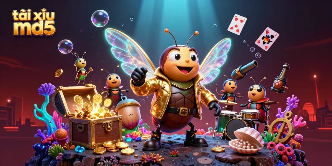 Experience thrilling gameplay with tài xỉu md5 in this vibrant casino scene featuring dynamic characters and casino elements.