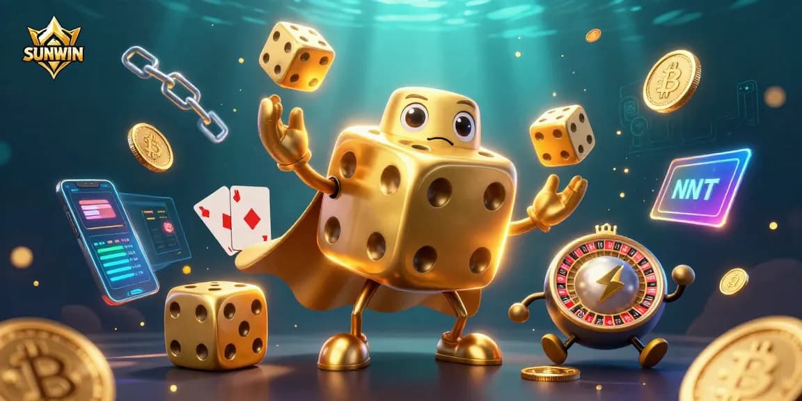 SUNWIN engages players in exciting dice and crypto-themed gambling festivities with vibrant game elements.