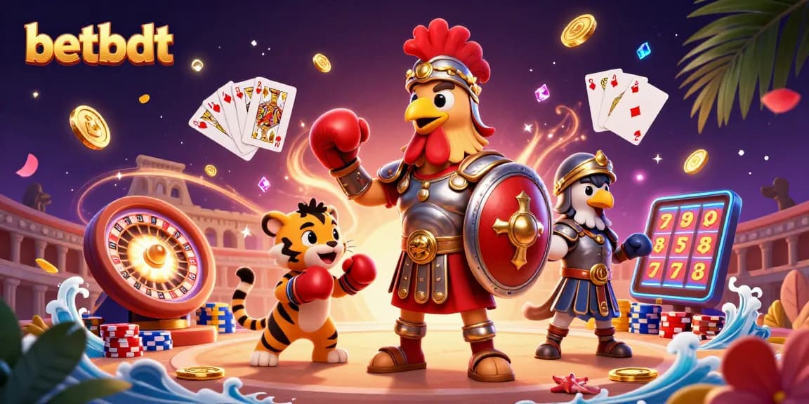 Experience the thrill of betbdt gaming with dynamic casino elements in a vivid 3D scene.