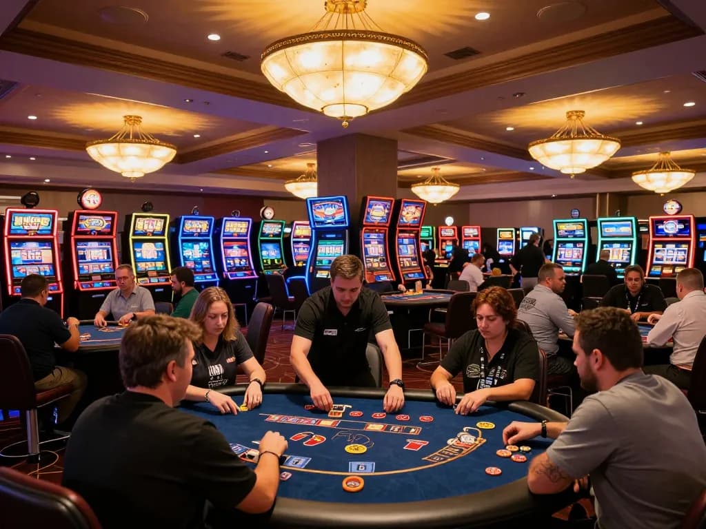 Players enjoying fast-paced games at KKBD Casino, showcasing a vibrant and exciting gambling atmosphere.