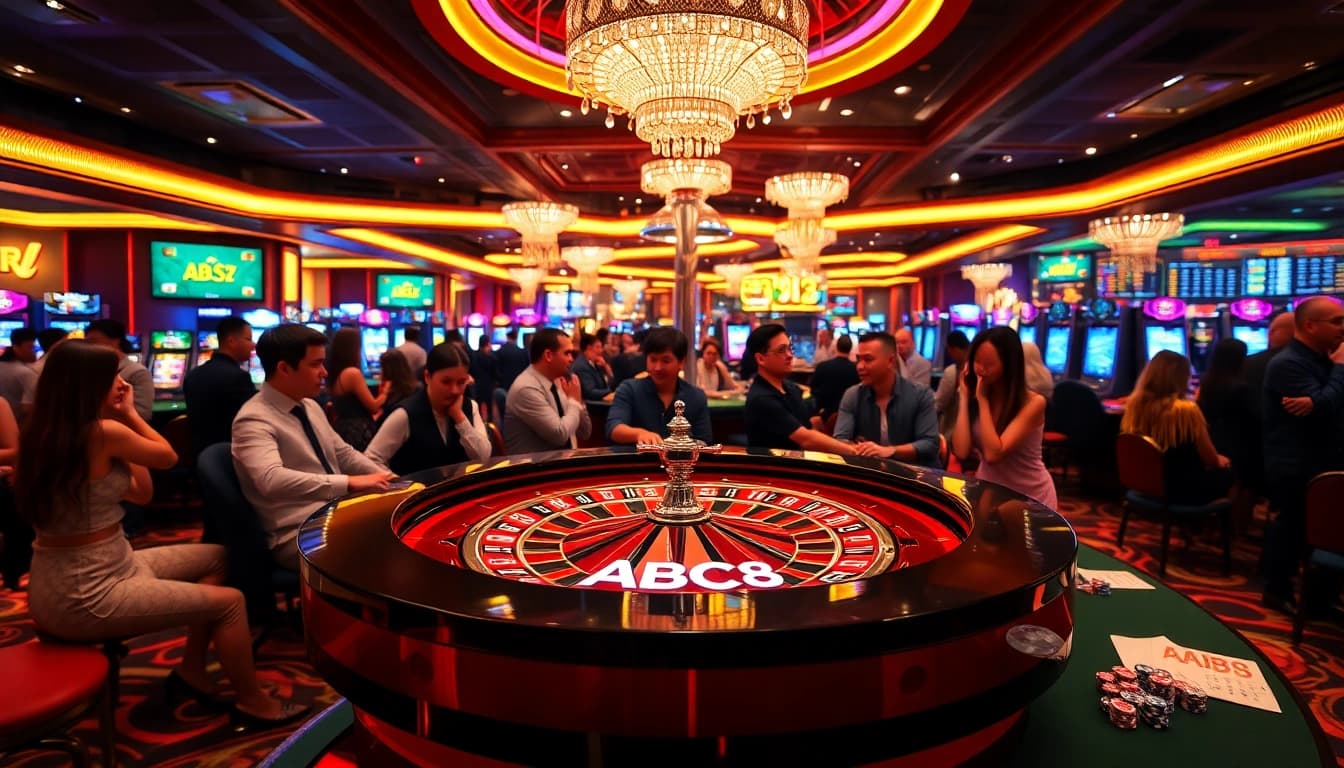 Experience the thrill of playing at ABC8 com with exciting roulette action and vibrant casino elements.