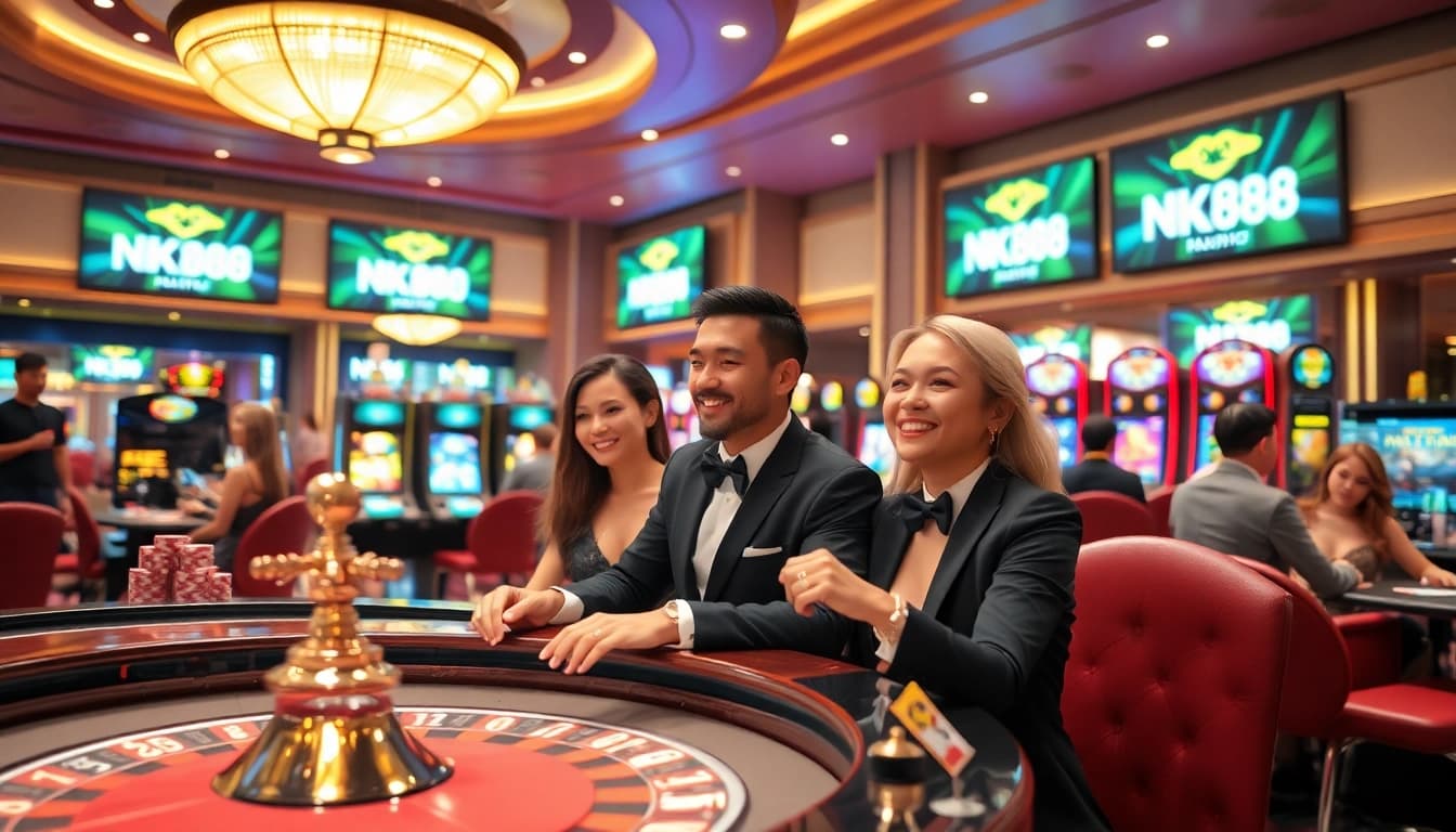 Experience dynamic gambling excitement at https://nk88.sa.com/ with vibrant tables and animated slot machines.