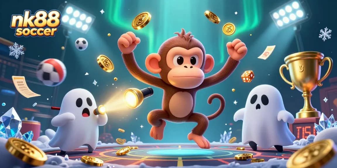 Experience nk88 soccer with dynamic gaming elements and whimsical characters in a haunted casino.