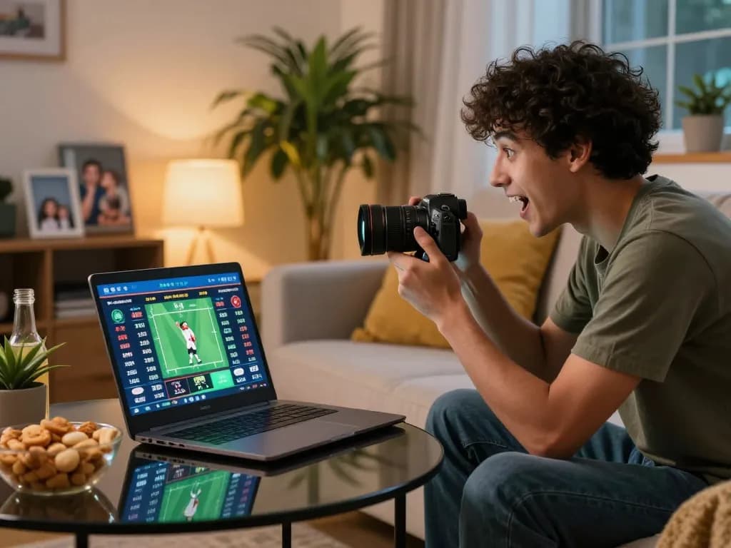 Exciting MM88 online sports betting moment with user placing bets on laptop