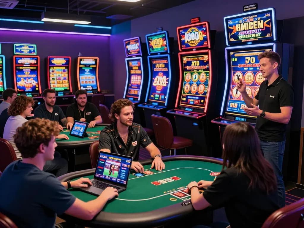 Players engaging in various gaming activities on the GO8 TRANG CHỦ platform, showcasing the excitement of online gambling.