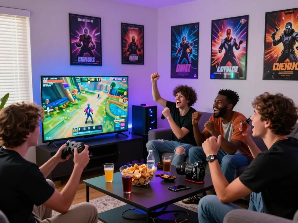 Friends enjoying S666 gaming experience together, showcasing excitement and teamwork.