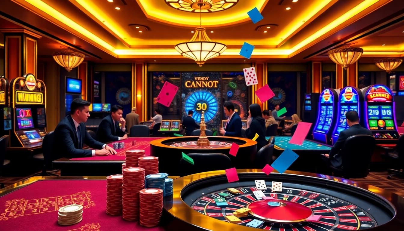 MM88 players experiencing excitement at a casino table with chips and cards.