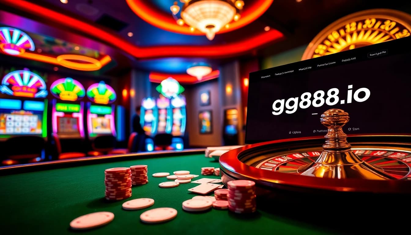Engage in thrilling games at https://gg888.info/ casino, featuring vibrant poker tables and exciting slot machines.