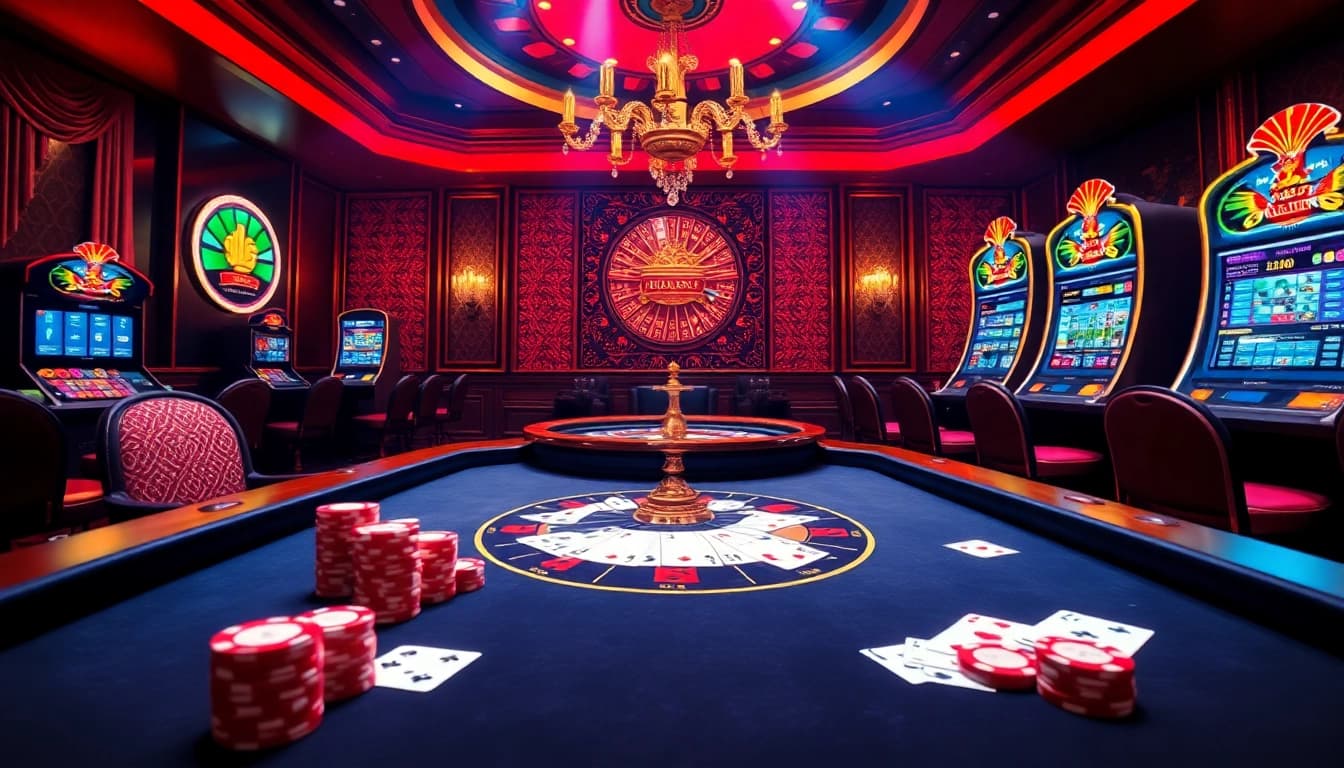 Experience the thrill of online gaming with a link vào gg88 scene featuring vibrant casino elements and dynamic betting action.