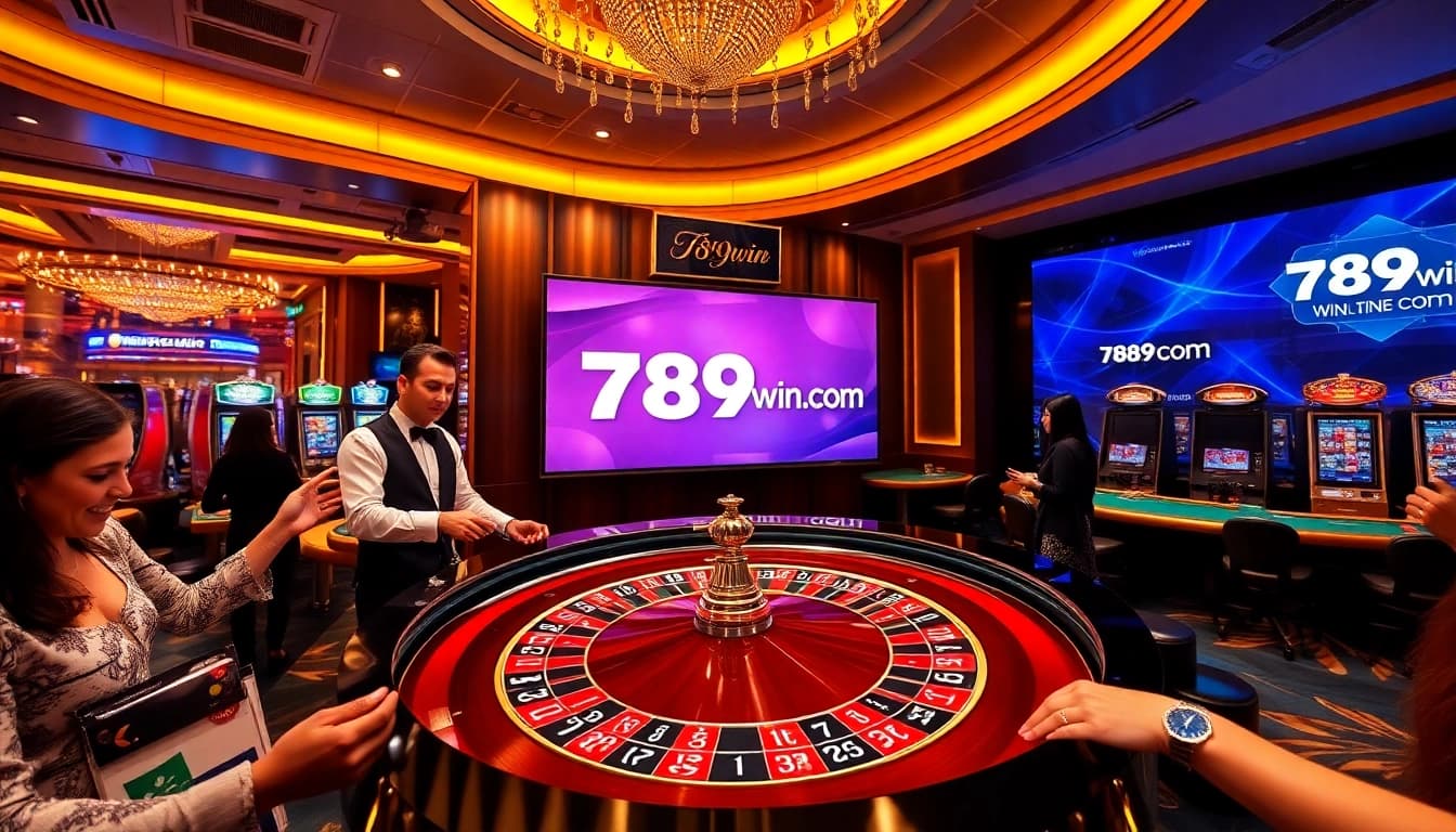 Players enjoy an exciting round at the roulette table featuring the 789win com branding.