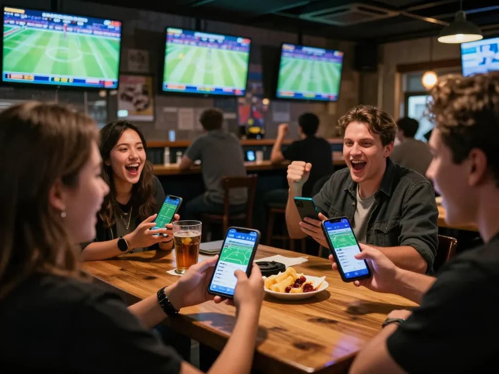 Experience the excitement of live sports betting with the debet app on a smartphone.