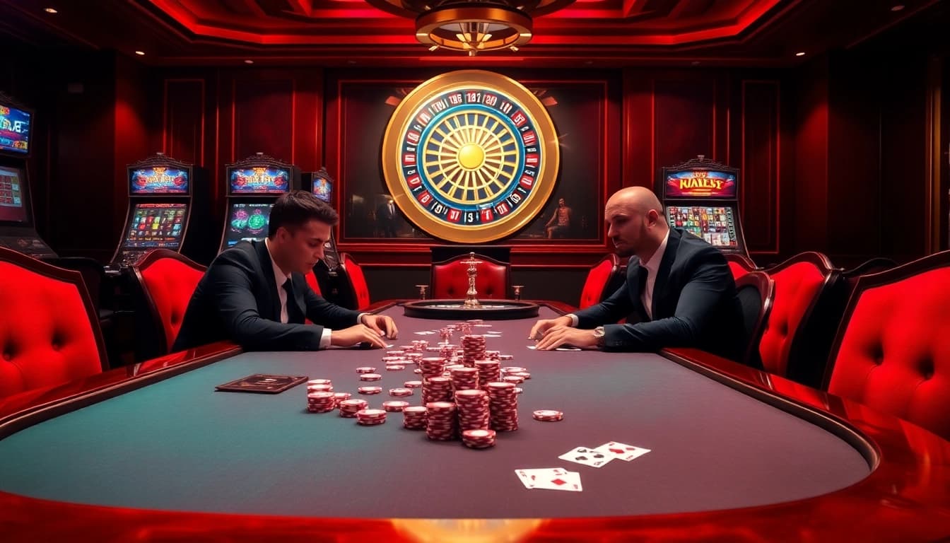 Experience excitement at https://888p.se.net/ with vibrant casino gaming, featuring poker chips and dazzling slot machines.