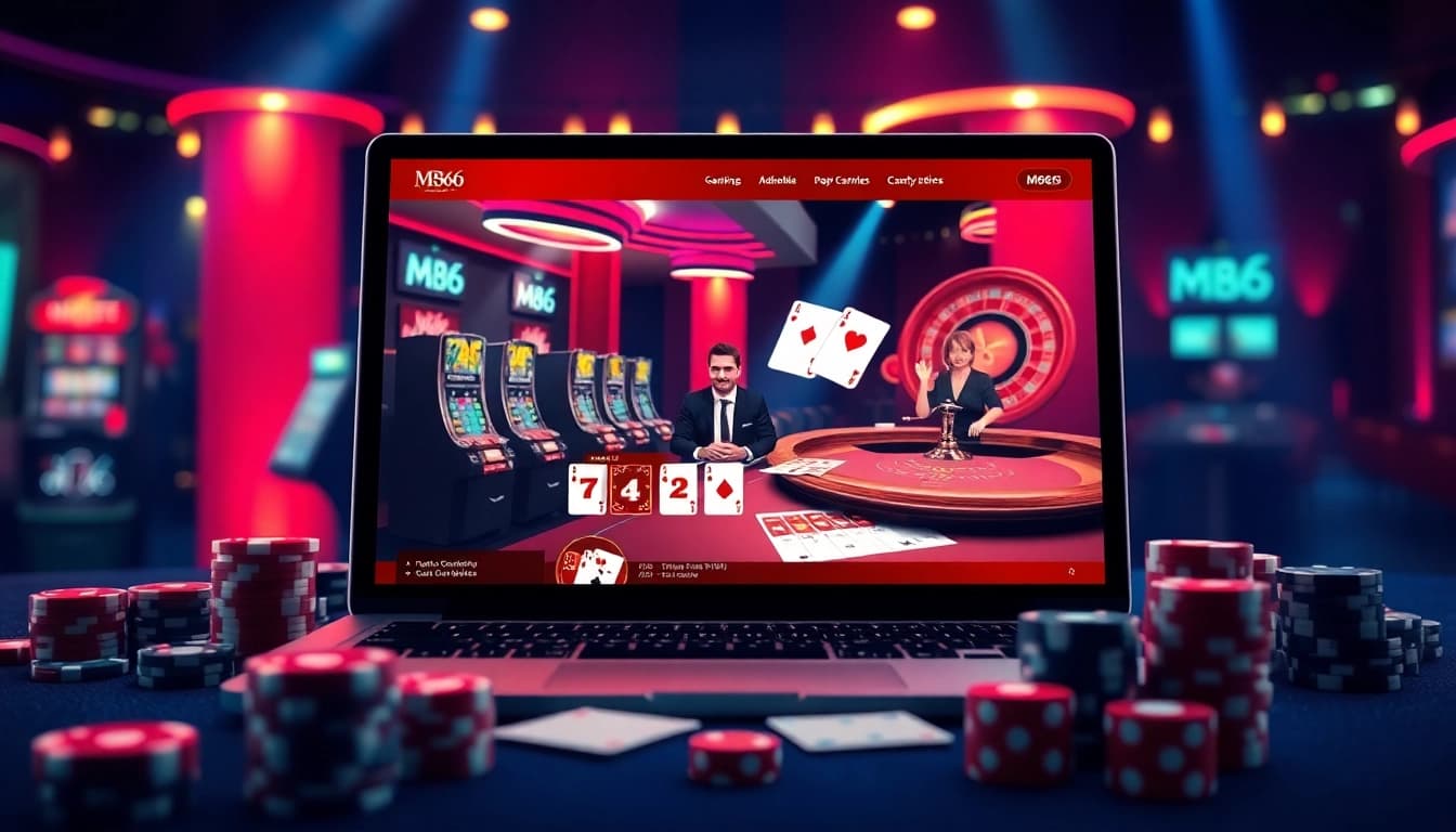 Experience the thrill of MB66 online betting with vibrant casino elements and professional gameplay.
