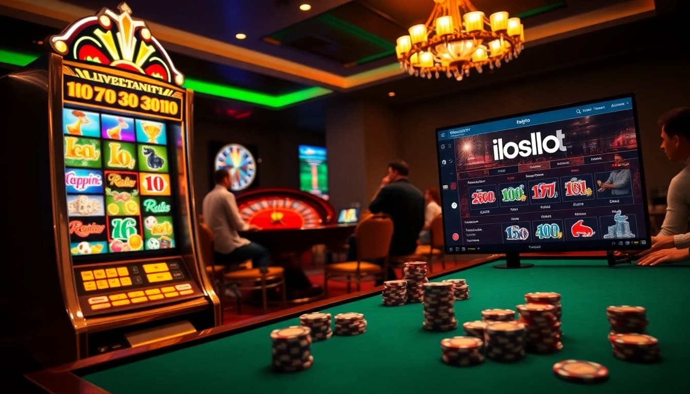 Experience the excitement of iboslot alternatif with vibrant online gambling elements and a luxurious casino atmosphere.