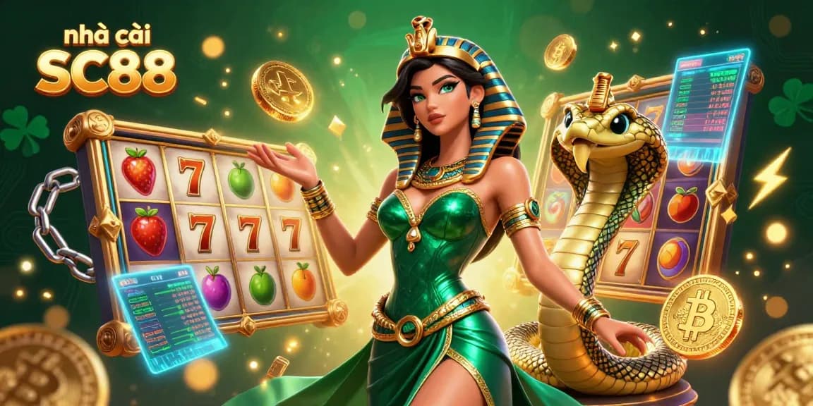 Engage with nhà cái SC88 and discover vibrant slot games featuring immersive 3D elements and golden accents.