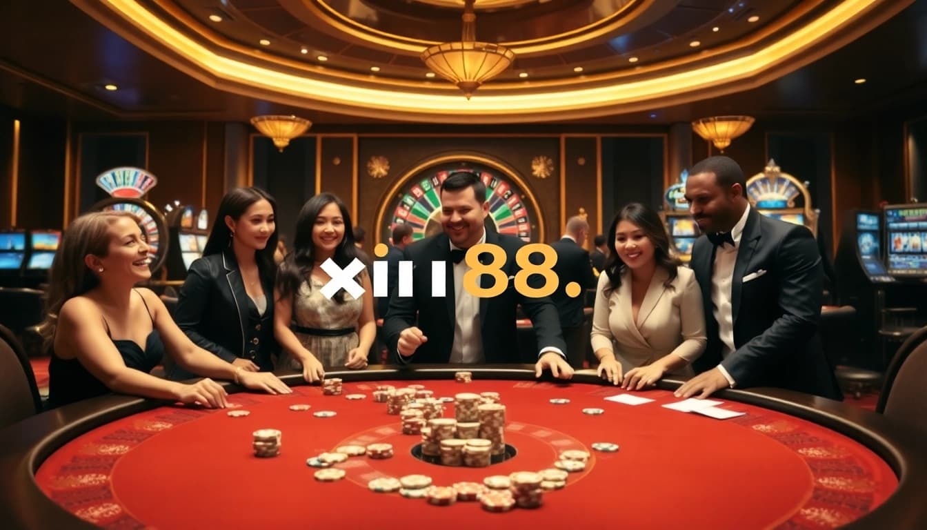 Experience the excitement of winning at xin88's luxurious casino gaming table.