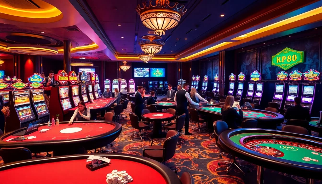 Excited gamblers at KP88 casino tables enjoying professional live dealer games.