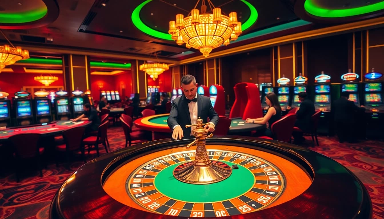 Experience sunwin excitement at a luxurious roulette table filled with thrilling bets and professional dealers.