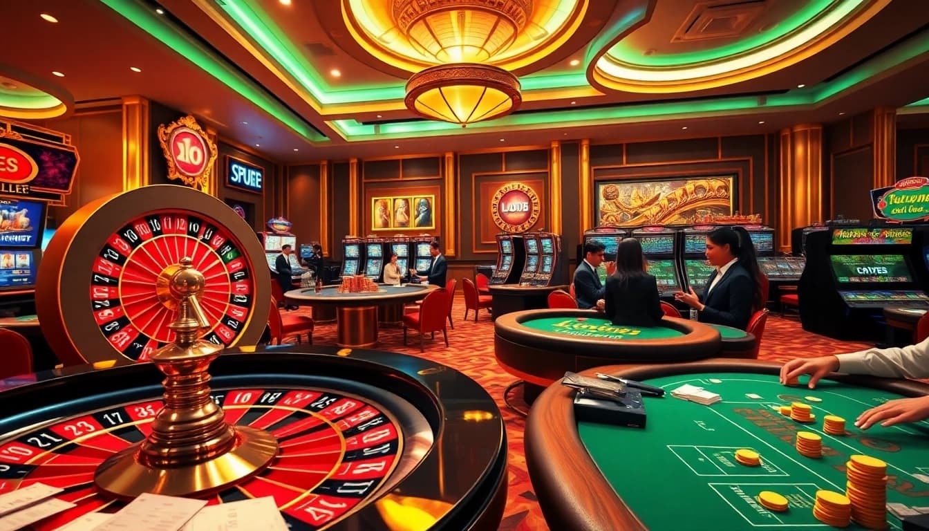 Experience the excitement of betting at https://lode88.coach/ with vibrant cards, chips, and roulette.