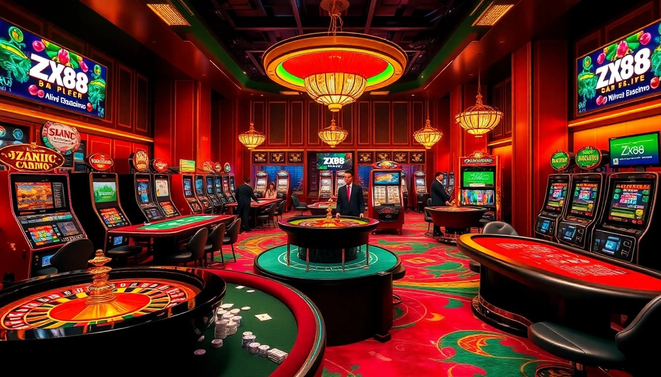 Experience the thrills of online gambling at https://zx88.live/ with vibrant casino tables and exciting game action.