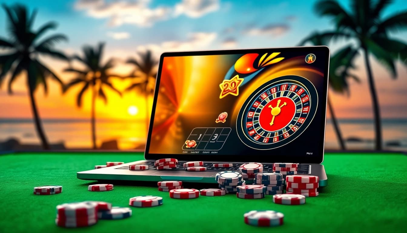 PHTAYA online gaming interface showcasing dynamic slots, roulette, and vibrant casino atmosphere.