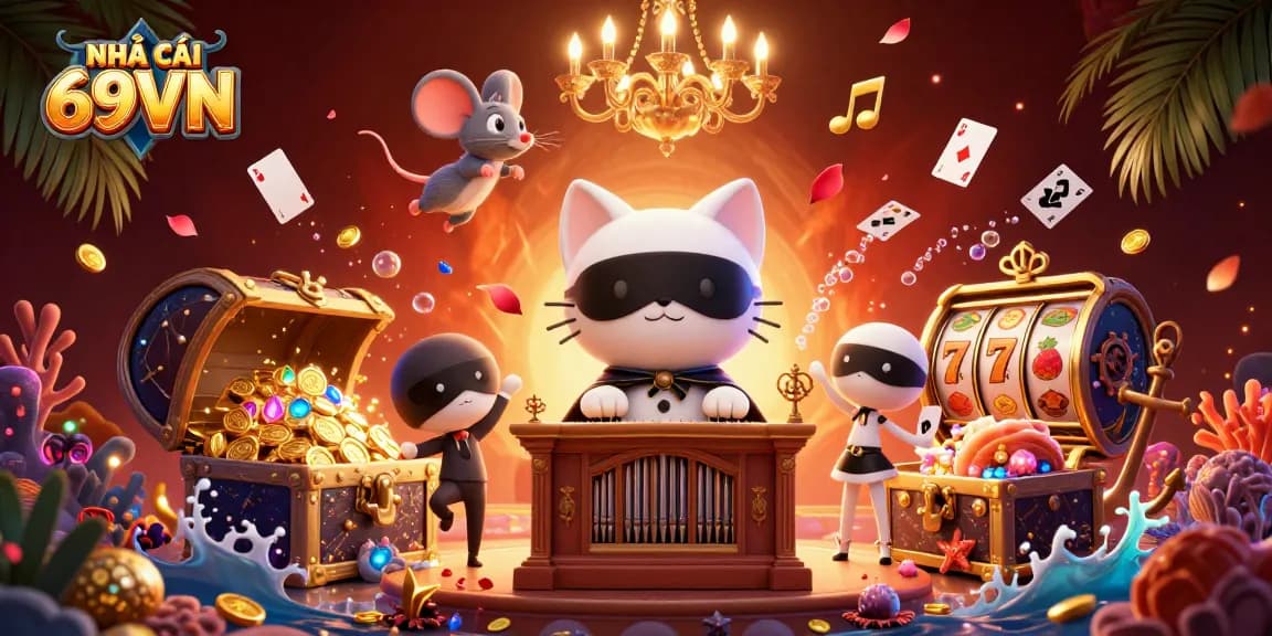 Join the excitement at NHÀ CÁI 69VN with exhilarating slot games featuring colorful characters and treasure