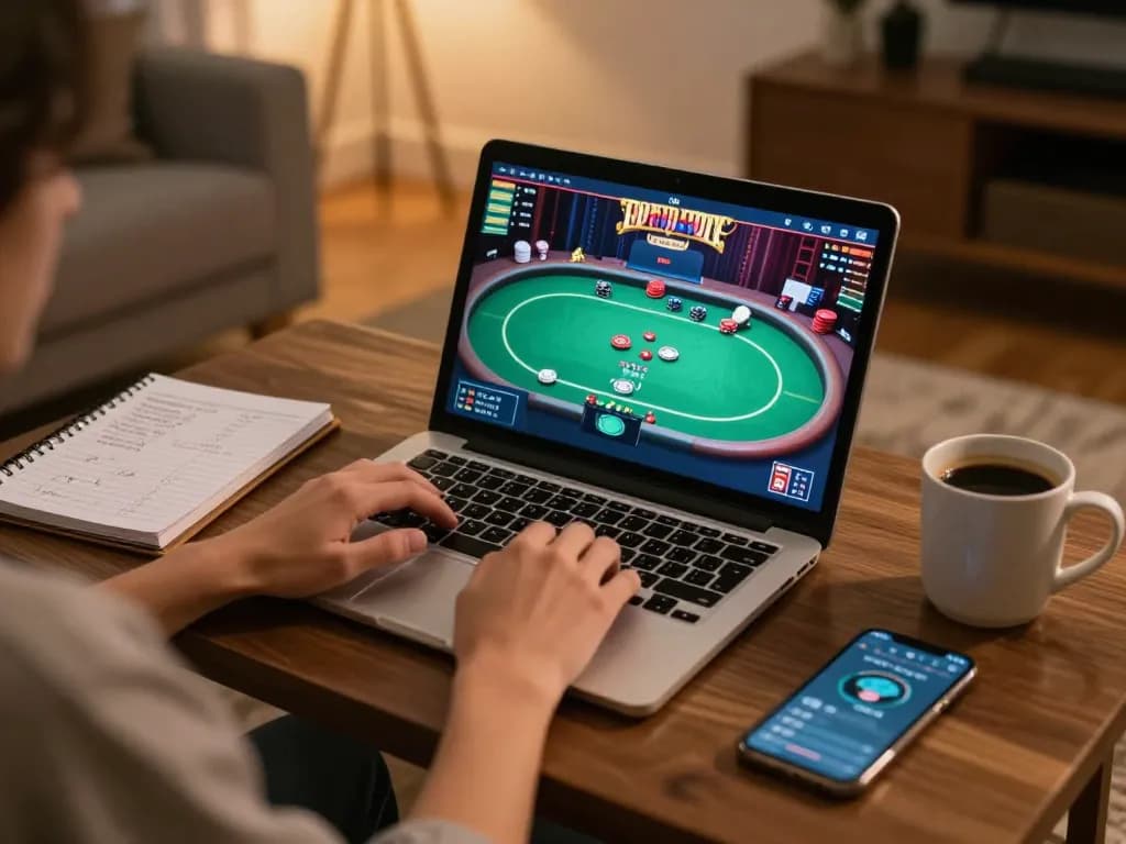 Gamers focusing on online casino strategies at home with nhacaiuytinn resources