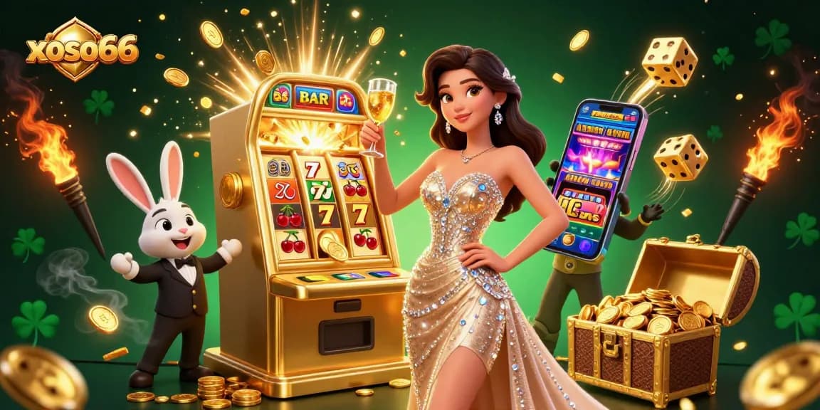 Win big with xoso66 in a vibrant online casino scene featuring jackpot slot machines.