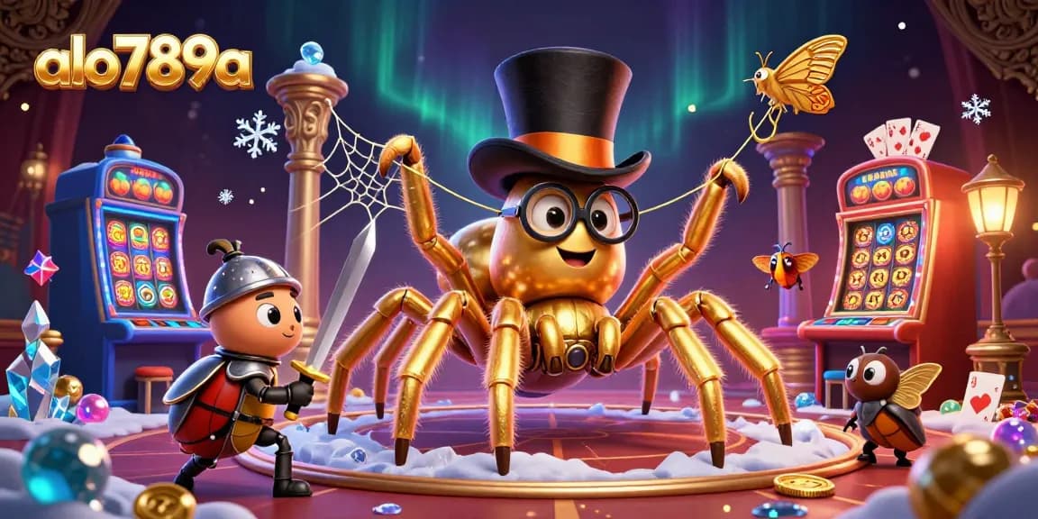 Alo789a captivates gamblers with 3D characters in a lively casino scene, featuring rich gaming elements.