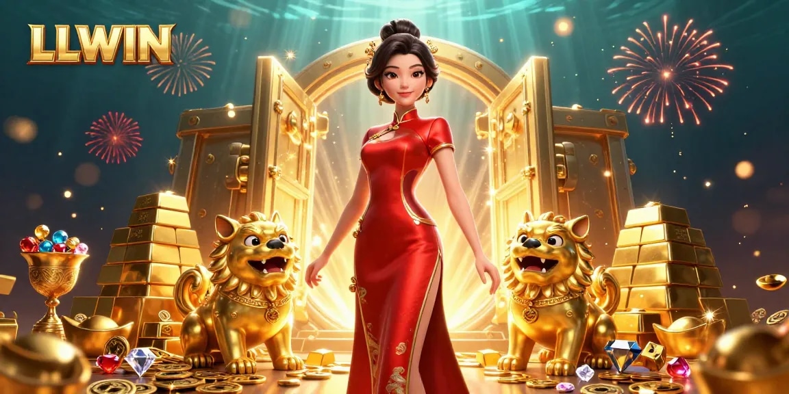 Claim big wins at LLWIN with a vibrant scene of gaming fortune and excitement.