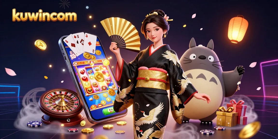 Engage with exciting gaming at kuwincom featuring vibrant 3D characters and dynamic casino elements.