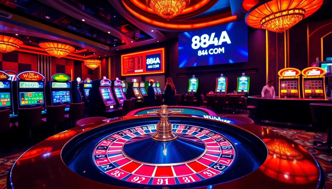 Experience the thrill of winning at 88AA COM's diverse casino games featuring poker chips and roulette.