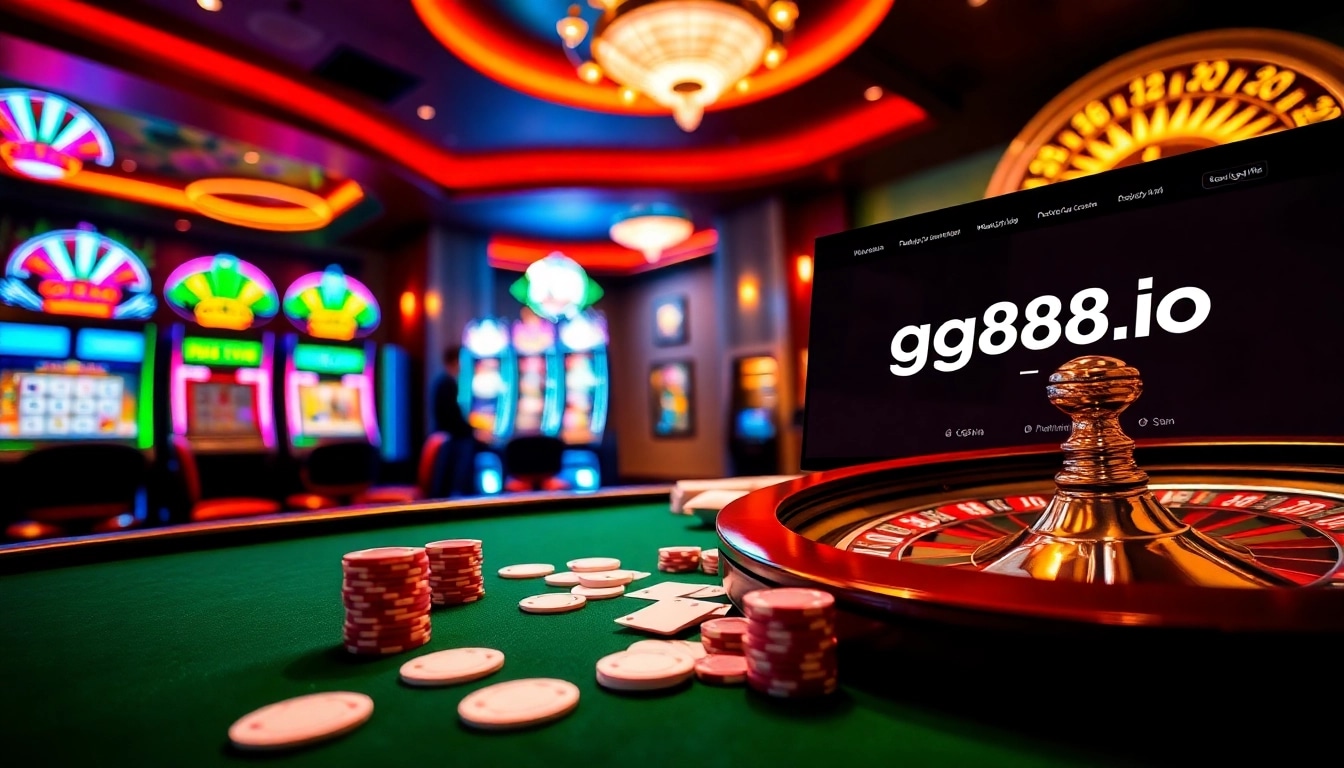 Engage in thrilling games at https://gg888.info/ casino, featuring vibrant poker tables and exciting slot machines.