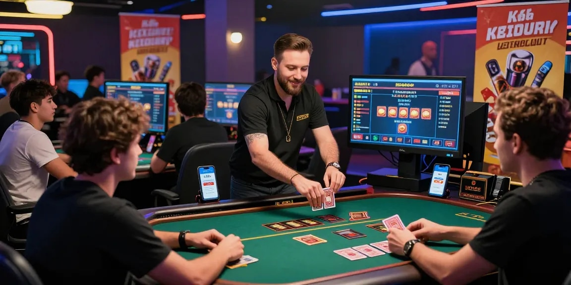 Exciting gaming scene showcasing KO66 online casino players engaging with live dealers and interactive promotions.