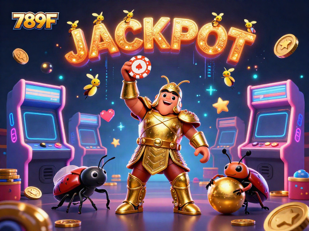Experience 789F's exciting gameplay with vibrant 3D elements and casino icons in action.